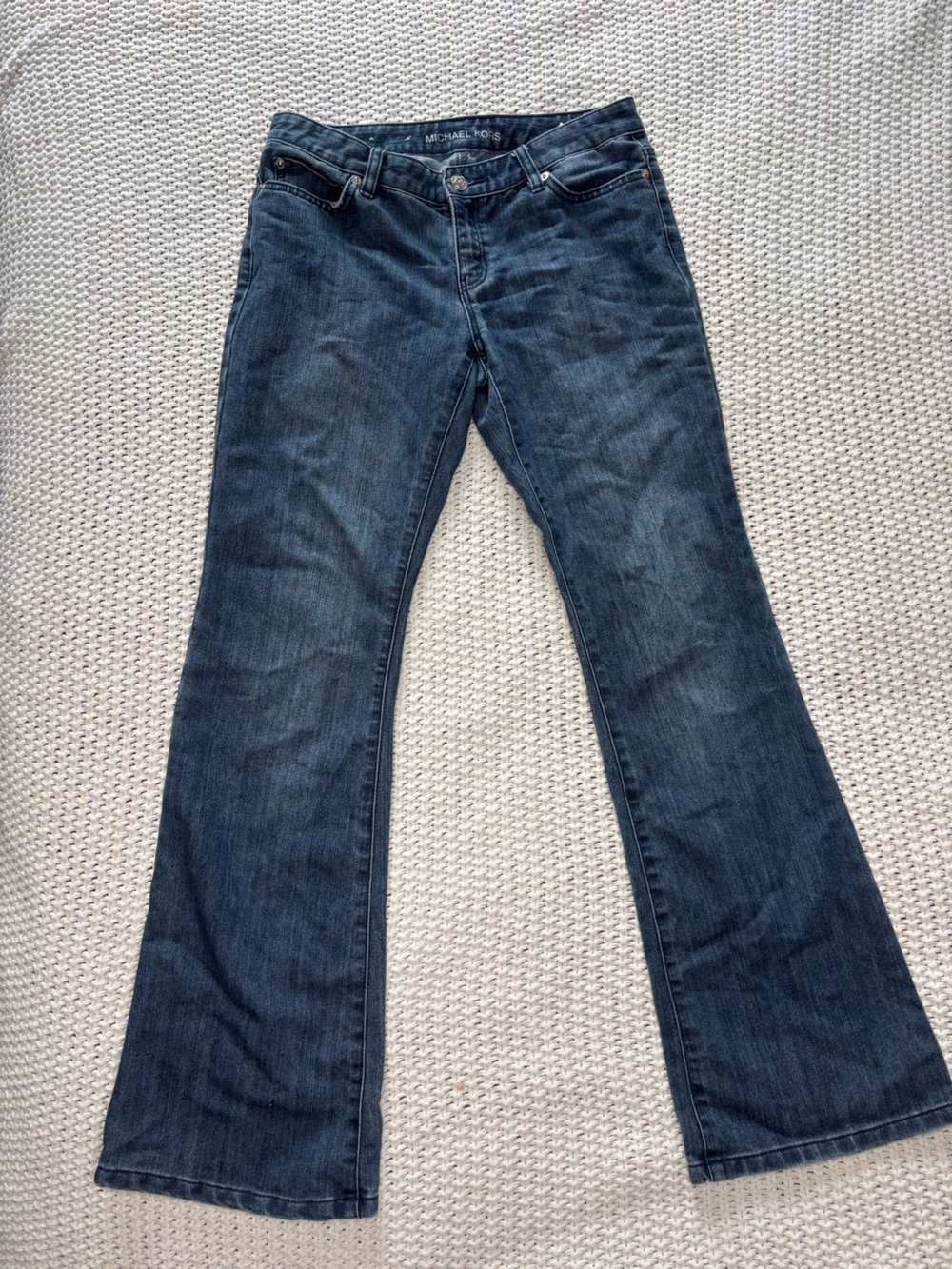 Dark Wash Straight-Leg Jeans - Blue